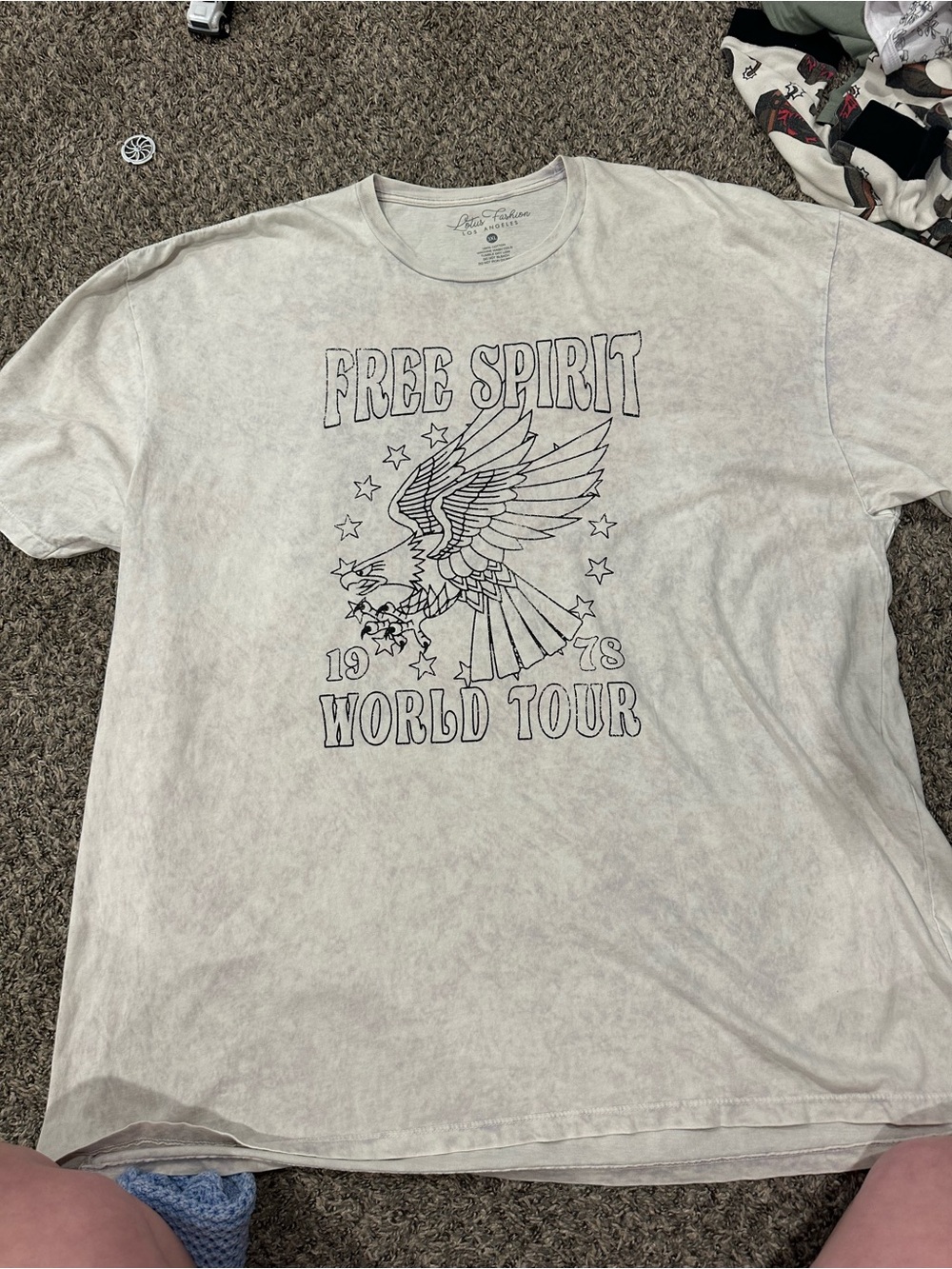 Free Spirit World Tour Graphic Tee - Beige